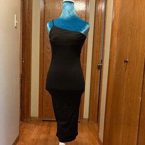 bishop + young Black One-Shoulder Dress